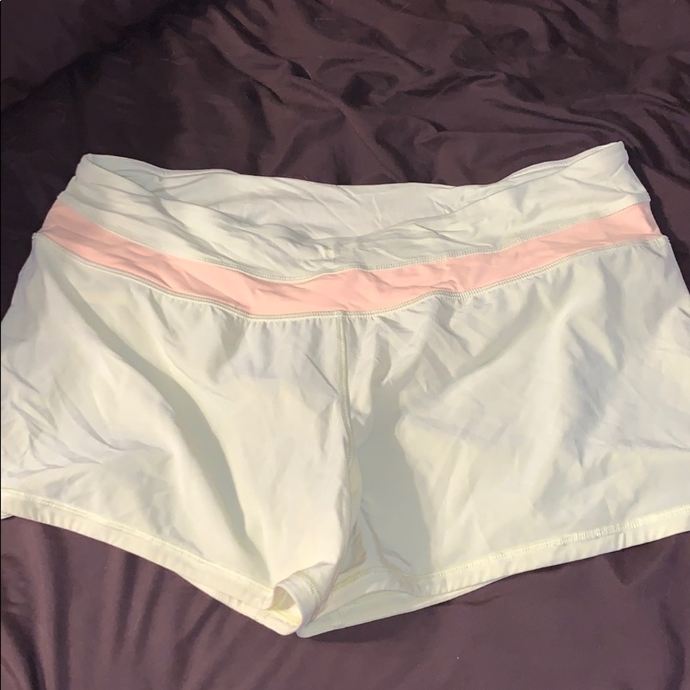 Pale yellow Lululemon Shorts 12